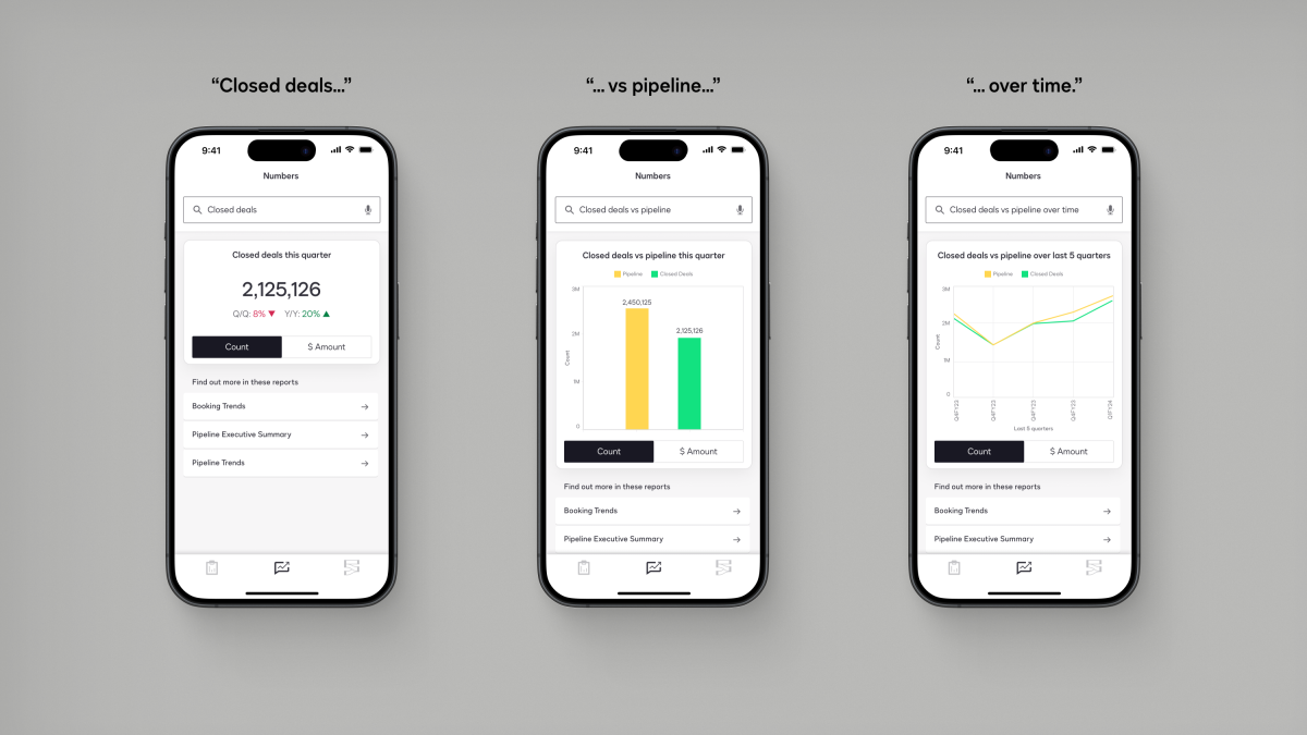 Search-based data visualization interface