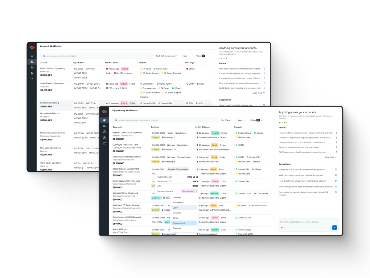 Sales Workbench interface